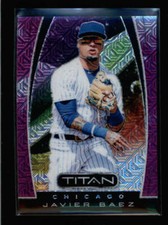 JAVIER BAEZ 2019 PANINI TITAN #17 PURPLE MOJO PRIZM #05/75 AX3501