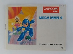 Nintendo Game Manual Notice: Mega Man IV 4  NES-4V-USA English