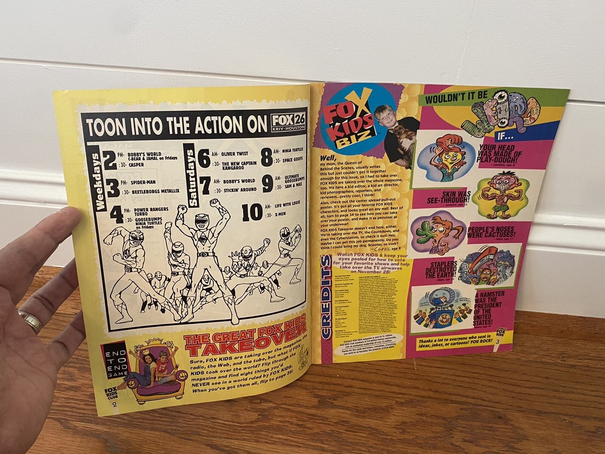 Totally FOX KIDS Magazine Winter 1997 Beatleborgs Tomagotchi Sega