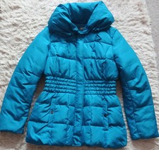 Tk Maxx Kenneth Cole Cerulean Blue Down Feather Puffa Jacket L 12 14 New Bnwot