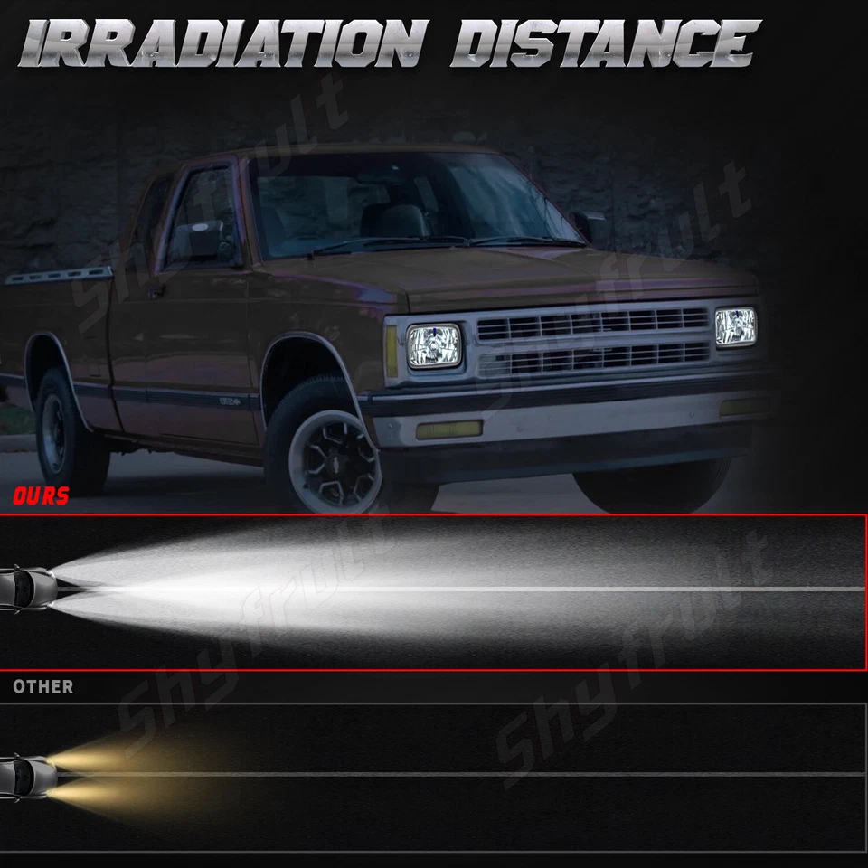 For Plymouth Horizon 1978-1990 LED Headlights Hi/Lo Sealed Beam 7x6"Sealed Glass Foto 4 de 4