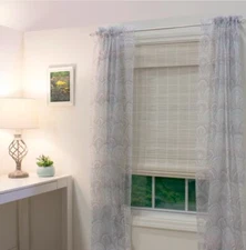 Bayshore Matchstick Bamboo Cordless Roman Shades - Two Colors, Various Sizes