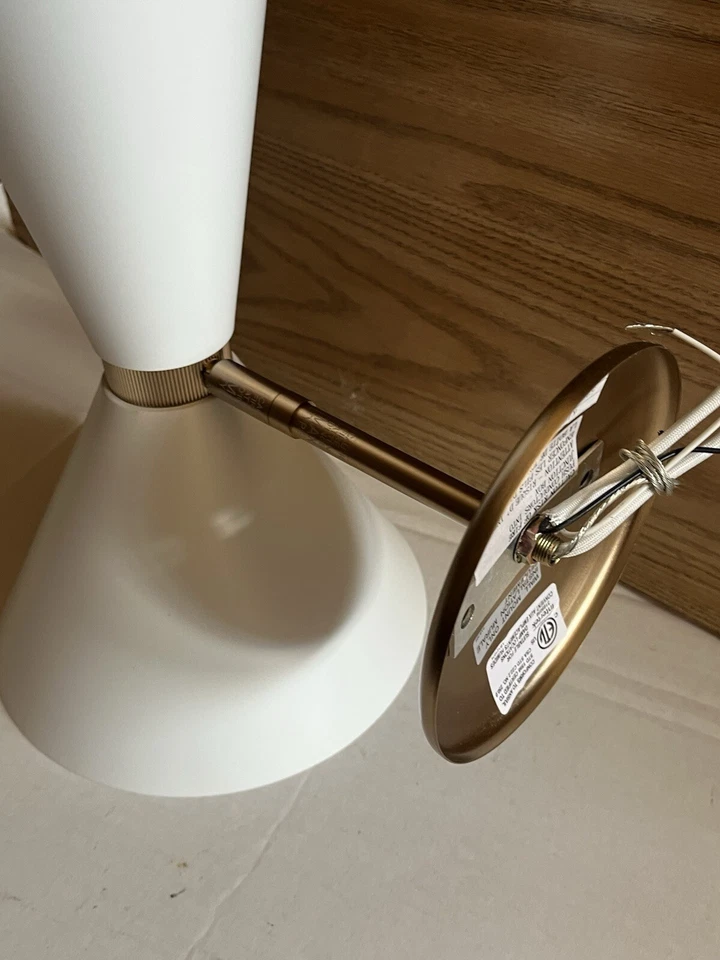 Arandela de parede Kichler PHIX 13,5” 2 champanhe claro bronze e branco frete grátis EUA - Imagem 3 de 4