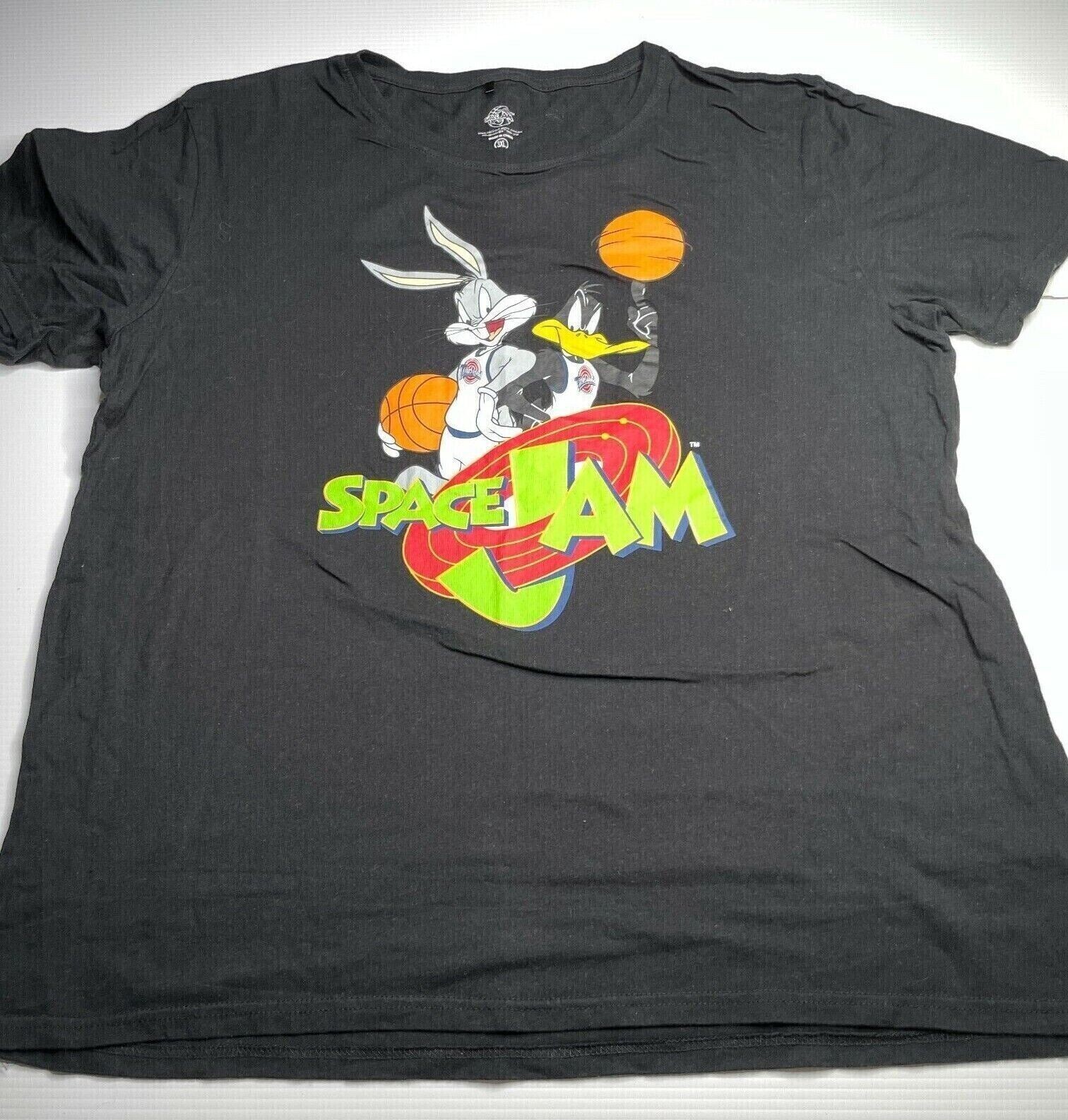 Space Jam Tune Squad Black Graphic Tee Mens 3XL Casual Fit