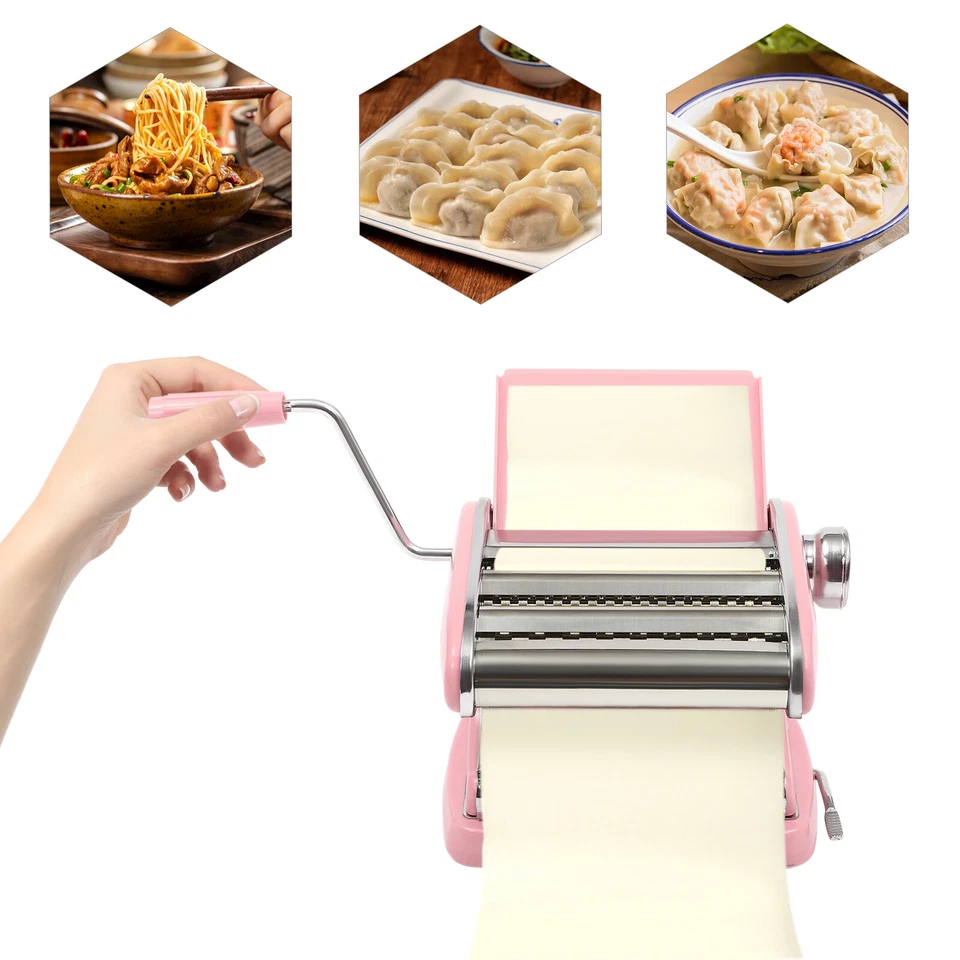 Fresh Pasta Maker Roller Machine for Spaghetti Noodle Fettuccine Stainless Steel - Image 2 of 4
