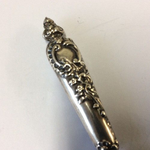 1901 Edwardian Antique Sterling Silver Hallmarked Shoe button hook Levi Salaman - Picture 8 of 13