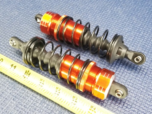 *NEW* LOS253003 Losi Rear Shock Set Complete Aluminum RED (2) : DBXL DBXL-E - Picture 2 of 3