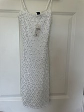 Windsor tight white dress with gems and beads Size XS