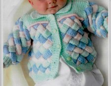 Jacket & Matinee Coat Baby Knitting Pattern DK 16-22'' A24