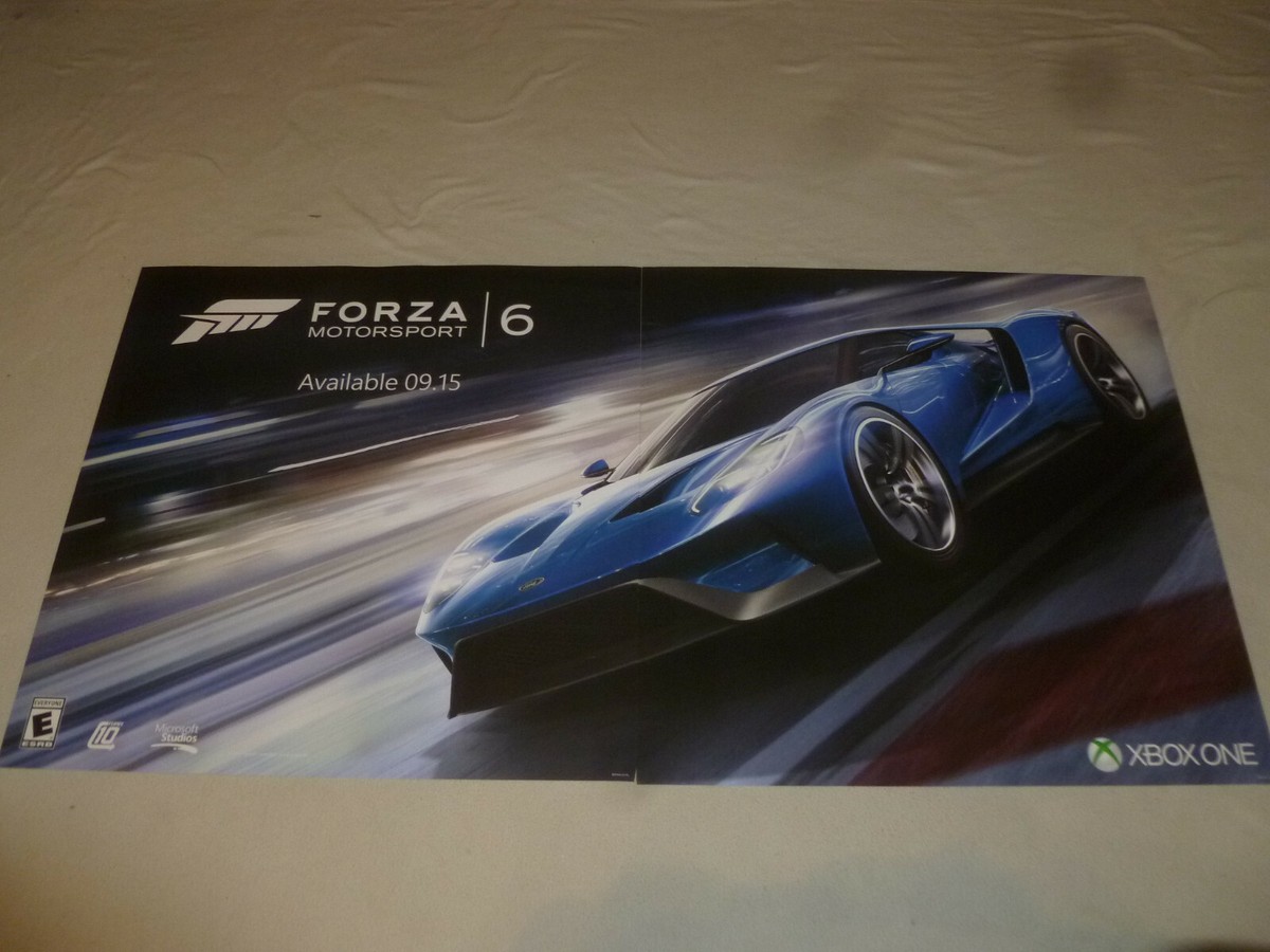 FORZA MOTORSPORT 6 PROMO STORE 2 PIECE SIGN XBOX ONE PC VIDEO GAME