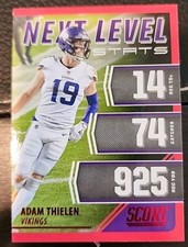 2021 Panini Score Football Next Level Stats #NL13 Adam Thielen, Red Foil