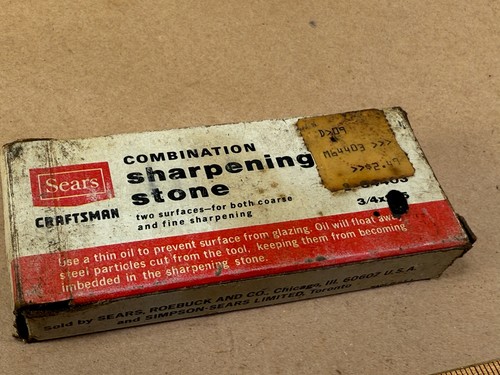 Vintage Sears Craftsman Sharpening Stone 9-64403 Combo Double Sided USA -FR SHIP - Picture 2 of 16