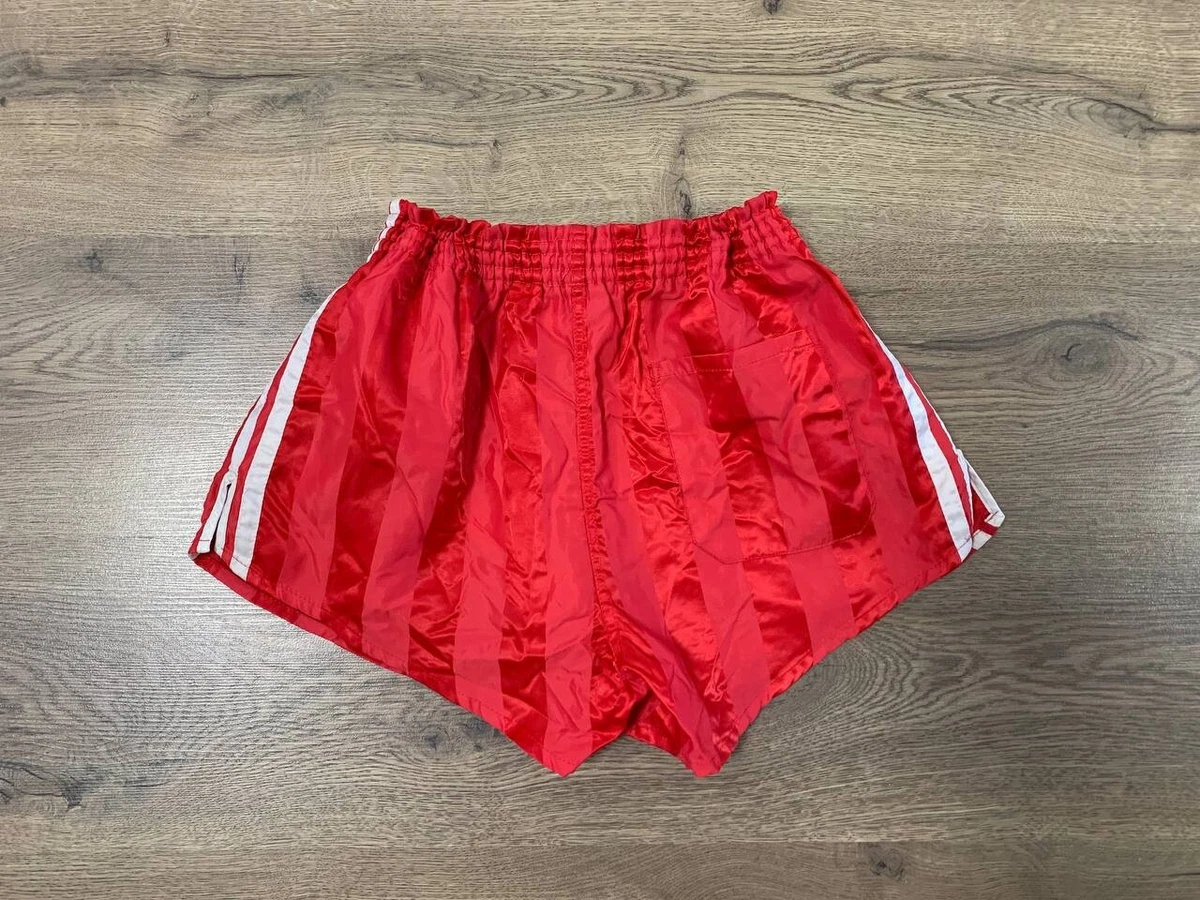 VINTAGE ADIDAS SHINY NYLON SHORTS GLANZ SPORTHOSE SIZE S M