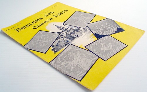 40s STAR BOOK No.50 ***EMBLEMS & CHURCH LACES*** LIVRE DE CROCHET, ANGLAIS 1940 - Picture 3 of 3