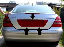 Reflektor-Heckblende Kennzeichen Umrandung f&uuml;r Mercedes E-Klasse W211