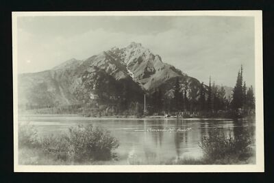 Cascade Mt Banff - View of Cascade Mountain and the Bow River, Ban- Old Photo