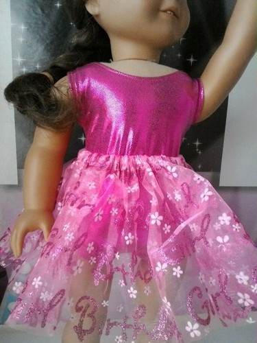 Pink Birthday Girl Tutu & Leotard 18 inch Doll Clothes fits American Girl Dolls - Picture 3 of 7