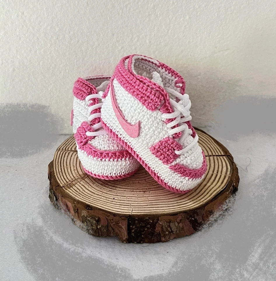 Scarpine bebè, cotone oeko-tex , fatte a mano, premaman, sneaker - Immagine 4 di 4