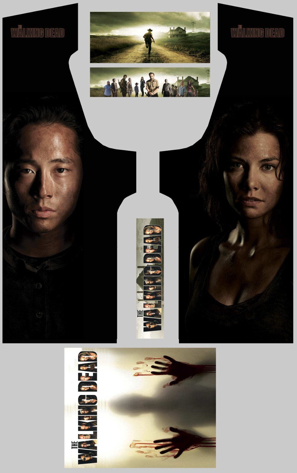 Stickers The Walking Dead Modèle 10 pour borne d'arcade de taille standard