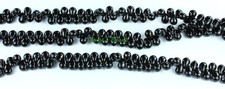 100 Jet Black Czech Pressed Glass Teardrops Bead Beads 4x6mm