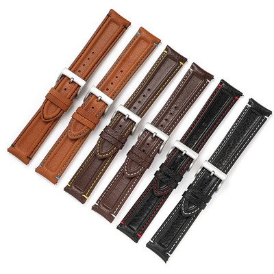 Universal Genuine Leather Smart Watch Bracelet Watch Strap Band Quick Release