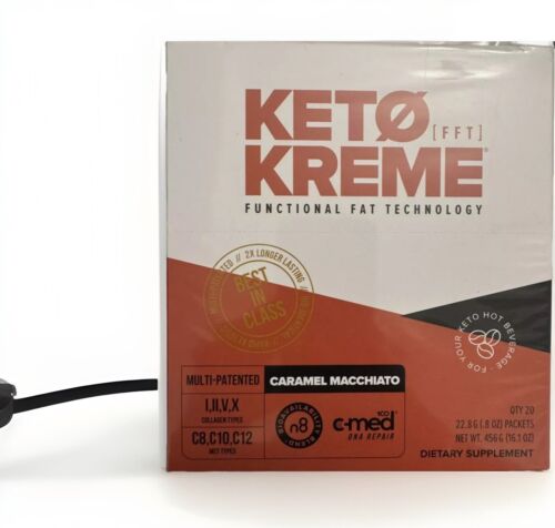 Pruvit Keto Kreme 20 Packets Flavor CARAMEL MACHIATO Supplement. EXP: 04/2025