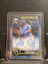 Logan Porter 2024 Topps Chrome Rookie Auto #RA-LP (RC) - Kansas City Royals