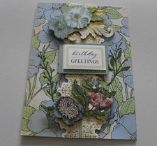 Anna Griffin Like " Birthday Greetings" 3D Handmade Layered Card