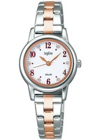 Seiko Alba Ingenu AHJD406 Jdm WeißEs Zifferblatt Solar Edelstahl Damenuhr