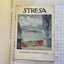 Antico Libretto Pubblicitario Ente Turismo Stresa Navigazione Generale Italiana