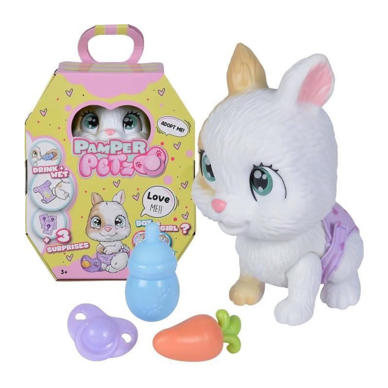 Lapin à adopter articulé, le cadeau d'anniversaire idéal avec ses accessoires