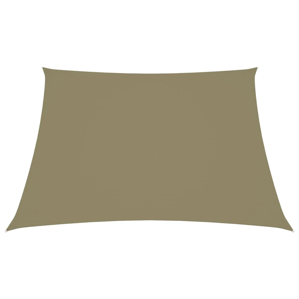 Toile d'ombrage 2,5 x 3 m en tissu oxford résistant beige Hellos