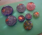 Lot of  Murano Millefiori Glass Vintage Paperweights