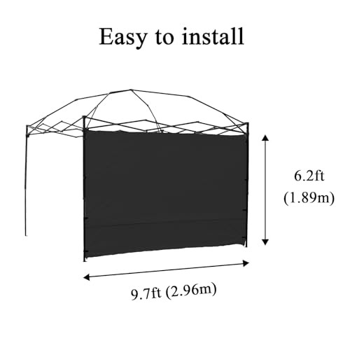 Canopy SunWall, 10x10ft Pop Up Canopy Sidewall for Instant Canopy Tent - Picture 4 of 8