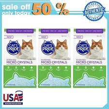 3 pack Cat's Pride Scented Micro Crystal Cat Litter 6.5lb 5.50 x 9.25 x 15.00