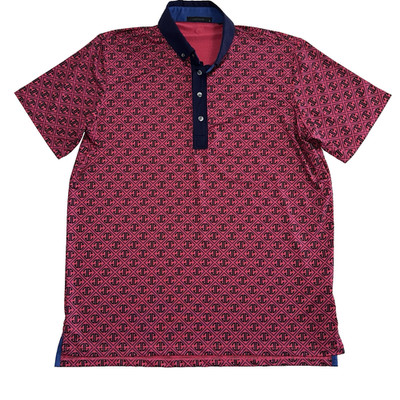 Greystone Short Sleeve Golf Polo Shirt Size Large West Flag Multicolor
