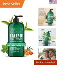 Moisturizing Tea Tree Body Wash - 16 oz Antifungal Shower Gel for Healthy Skin