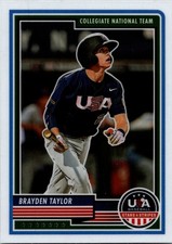 2023 Panini Stars & Stripes USA Baseball #81 Brayden Taylor