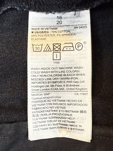 GAP SKINNY ANKLE ANTHRAZIT MELIERT GRAU STRETCH ANZUGHOSE, GRÖSSE 16 - Bild 3 von 4