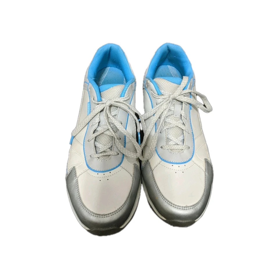 Zapatos para caminar Vionic Zen Orthaheel talla 11M/42 tecnología 1st Ray blanco/azul Foto 3 de 4