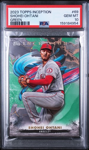 2023 Topps Inception Shohei Ohtani Angels #69 Green PSA 10