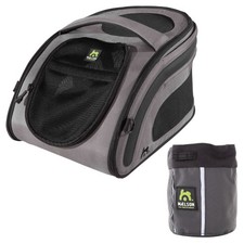 Maelson Snuggle Kennel anthrazit 52 cm + Treatee Mag Pouch - Transportbox und Le