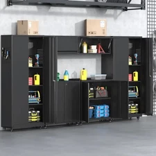 6 Pcs Garage Cabinet Set Workshop Set Garage Cabinets Storage System Tool Boxs
