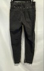 Sandro Paris Women's Black Studded Grommet Hem Raw Edge Slim Jeans Sz 24 — photo 2