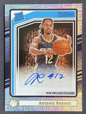 Antonio Reeves 2024-25 Panini Donruss Rated Rookie Choice Auto Base RC #253