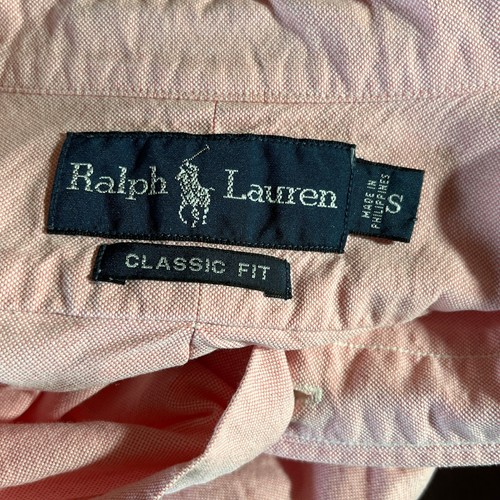 Ralph Lauren Shirt Mens Small Pink Long Sleeve Classic Fit Flesh Pony Preppy - Picture 7 of 11