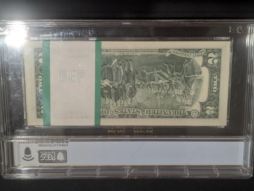 Strap of 1995 Two $2 Dollar Bill Notes $200 Face PCGS 67 PPQ Superb Gem Unc - Image 4 of 4