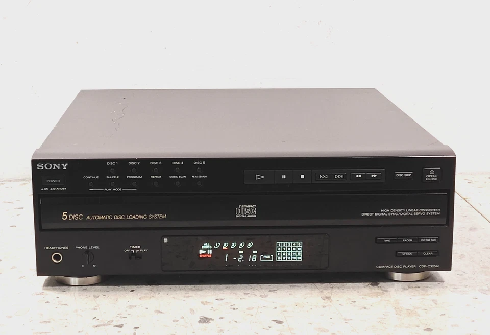SONY CDP-C352M Hi-Fi 5 disc multi changer compact disc CD player JAPAN - Image 2 of 4