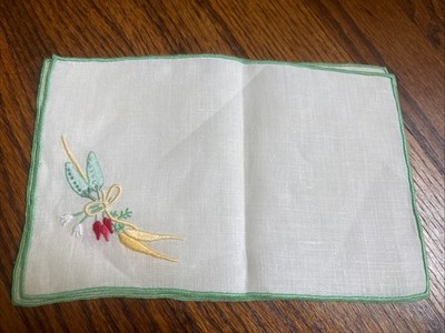 Vintage Madeira Carrots And Peas Cocktail Napkins Linen 3 Marghab?