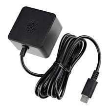 Official 27W USB Type-C Power Supply for Raspberry Pi 5 Black Color